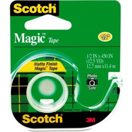 3M Scotch® Magic Tape w/Refillable Dispenser, 1/2" x 450", Clear 104
